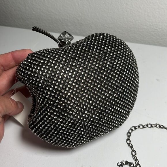 NWT Beautiful Apple Shaped Rhinestone Clutch Bag Crystals Mini crystal purse - Picture 6 of 11